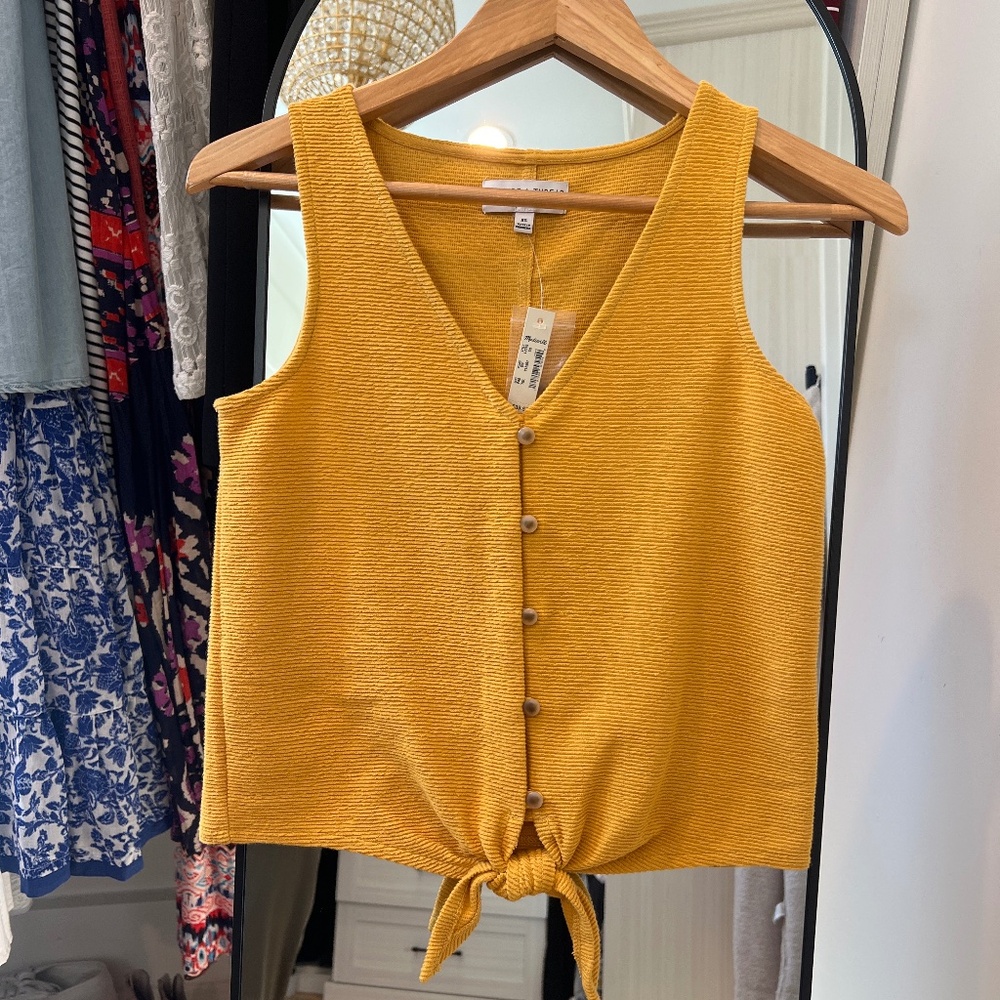 Madewell  Button Front Tie Tank